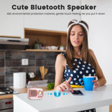 Portable Bluetooth 5.0 Speaker Cute Music Player Support TWS Handsfree With Built-in HD Microphone Rechargeable Lithium Battery