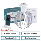 Electric Fatigue Stress Relief Massager Rechargeable 12-Claw Instrument Head Acupoints Massage Scalp Care Device