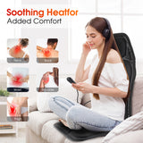 Full-Body Back Neck Waist Chair Pad Electric Heating Vibrating Cushion Seat Car Home Office Massage Mat Remove Fatigue