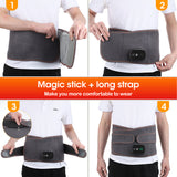Electric Heating Massager Vibration Hot Compress Lumbar Brace Belt Waist Massage Back Support Relax Blood Circulation