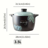 1pc Casserole Stew Pot High Temperature Resistant Soup Pot Ceramic Large Casserole Soup Pot Household Open Fire Gas