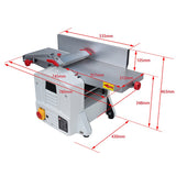 Electric 8-inch desktop industrial 1500W woodworking electric planer electric planer all-in-one machine non-double-sided planer