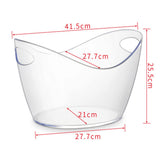 Ice Bucket Clear Plastic 12 Liter Storage Tub - Perfect For Wine, Champagne Or Beer Bottles