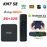 MECOOL KM7 SE 10pcs TV Box Android 11 Netflx 4K Google 2GB 32GB BT5.1 Amlogic S905Y4 Media Player VS KICKPI KP1 KM2 PLUS