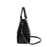 Punk Skull Crossbody PU Leather Studded Shoulder Large Capacity Top Handle Bag for Women Work Shopping