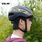 ESLNF Magnetic Windshield Detachable Cycg Breathable Heat-Dissipating Impact-Resistant Safety MTB Bike Helmet