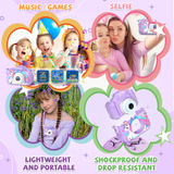 Cute Unicorn Kids Cameras Ages 7-12 Digital Children Mini Toys 1080p HD Video Shooting For Birthday Gifts Baby Camera Toy