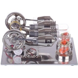 Double Cylinder Stirling Engine Model Physics Experiment Educational Science Toy For Kids Adults