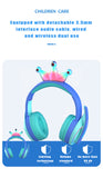 Cute Cartoon Wireless Headphones Bluetooth 5.0 Earphone 85DB Kids Headset With Mic Noise Cancelling For Online Learning