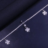 Fashion Four-Leaf Pendant Chain Shiny Beach Studded With Diamond Navel Nail