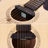 SKYSONIC T-902 Acoustic Guitar Pickup System - Active Soundhole Magnetic + Microphone Dual Pickup with Volume Controls