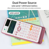 Scientific Calculators Math Calculator with 417 Function HD Dot Matrix Display 96*31) Dual Power Supply Ideal for School Office