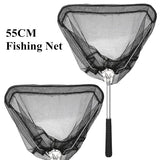 190cm 92cm 55cm Telescopic Landing Net Folding Fishing Pole Extending Fly Carp Course Sea Mesh Fishing Net For Fly Fishing