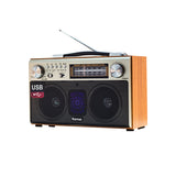 MD-1702BT retro three-band radio card speaker wood new portable retro Bluetooth speaker