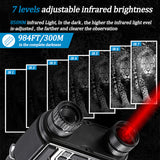 Night Vision Binoculars Infrared Digital Night Vision Goggles 850nm HD 8X Digital Zoom Hunting Device 1080P Video Day Night 300m