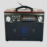 MD-1702BT retro three-band radio card speaker wood new portable retro Bluetooth speaker