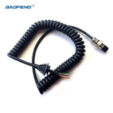 Replacement Handheld Speaker 8 Pin PTT Mic Microphone Cable for Aco EMS-57 EMS-53 DR-03T DR-06T DR635 DR620 DR435 Radio