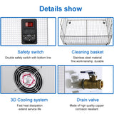 2L/6L Ultrasonic Cleaner with Double-Frequency Digital Display - Portable Washing Machine for Jewelry, Watches and Home Appliances. 40KHz Ultrasound.