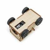 3D Wooden Puzzles Model DIY Car Kits STEM Projects Pulling Line Science Experiment Kit Education Vintage Toy for Kids Children Gift