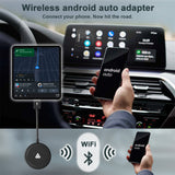Wireless Android Auto Adapter, 2023 Upgrade 5Ghz WiFi Android Auto Dongle for Converting Factory Wired Android Auto to Wireless