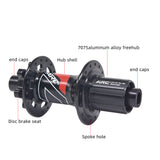 Mtb Arc Bicycle 32 Holes Cassette Bike Cubes Rear Hub 135x10 for Bmx Cube HG MS XD Freehub 1112 Speed