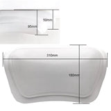 Bath With Suction Cups Neck Back Support Pillow Soft Waterproof Anti-Slip Bathtub Cushion Headrest For Home And Comfort