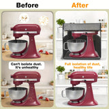 1pc Professional Dust Covers for 4.5 and 5 Quart Vertical Mixers - Transparent Front Panels, Blender Accessories