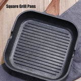 Grill Stove Tops, Nonstick Aluminum Induction Steak Bacon Frying Pan For Gas, Ceramic