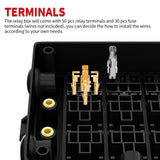 DaierTek 10 Car Relay 12V Box 15 Way Blade Fuse Holder For Automotive Marine With Termianls