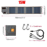 Portable Foldable Solar Panel 5V 20W 30W Waterproof for Cell Phone Power Bank Battery Charger Outdoor Camping Tourism Fishing