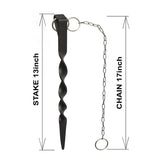 Rain Chain Adapter Anchoring Stake Black Powder-Coated Metal Garden Downspout Substitution Outdoor Decoration For Yard