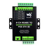 Industrial Isolated 4CH RS485 to POE ETH Ethernet Converter Support Modbus/MQTT/JSON Industrial DIN-Rail Design