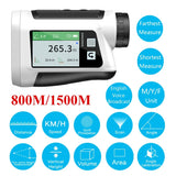 600M - 1500M Laser Rangefinder Monocular Telescope for Golf Hunting Range Finder Distance Meter with Slope Correction Flag Lock