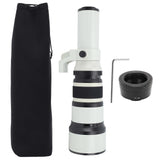 Fixed Focus Telephoto Lens 500mm with T2 NEX Adapter Ring F6.3 Telephoto Lens for Astroscopic Telescope Far Distance Photography Black
