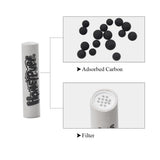 Dry Burning Herb Tobacco Pipe with 6mm Activated Carbon Filter Removable Cone Metal Pipes Smoking Grass Pipa for Gift