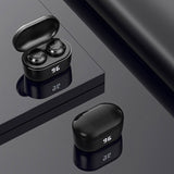 A6 Wireless Bluetooth Headphones 5.2 Se Breath Light Display Skin-friendly Silicone Earcaps Mini In Ear Sports Bluetooth
