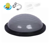 (Gray) Balance Ball Half Exercise Ball with Pump for Sports Full Body Workouts Yoga Gray