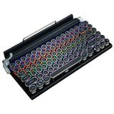 Wireless Mechanical Keyboard BT Retro Typewriter Computer Gaming Keyboard
