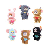 6 Pieces Cute Plush Doll Creative Animal Doll for Children Boys Girls Adults