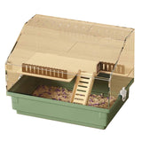 (Green) Garden Theme Rodents Cage with Accessories Removable Panels Climbing Stair Small Pet House Shelter for Easy Maintenances  Green