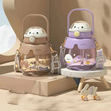 1PC Cartoon High Appearance Level Large Capacity Cute Straw Cup 860ML Temperature Resistance In Hand To Lift Water