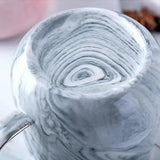 1PC Ceramic Cup Nordic Gold Rim Coffee Oatmeal Breakfast Cup Creative Personality Mug Marble Pattern