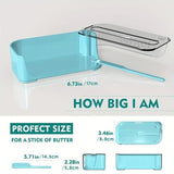 1PC, Creative Butter Box With Cover And Cutter - Transparent Household Saucer For Kitchen Gadgets