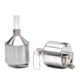 1Pc Metal Powder Grinder Hand Spice Grinder Mill Funnel Food Grinder Container Kitchen Tools With Container Kitchen Tools