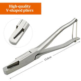 1Pcs Pig Ear Pliers Stainless Steel V-shaped U-clip Plier Clip Ear Pliers  Pig Marker Forceps Easy To Carry And Operate