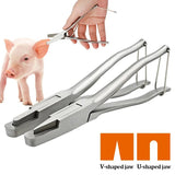1Pcs Pig Ear Pliers Stainless Steel V-shaped U-clip Plier Clip Ear Pliers  Pig Marker Forceps Easy To Carry And Operate