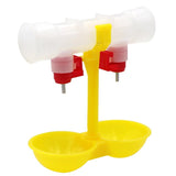 1Pcs Poultry Chicken Double Outlet Drinking Hanging Chicken Bird Quail Cups Nipple Drinker Poultry Waterer Feeding Supplies