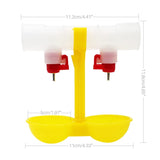 1Pcs Poultry Chicken Double Outlet Drinking Hanging Chicken Bird Quail Cups Nipple Drinker Poultry Waterer Feeding Supplies