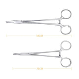 1Pcs Veterinary Needle Holder Pliers Stainless Steel 16Cm/18Cm Forceps Orthodontic Tweezer Farm Breeding Instrument Equipment