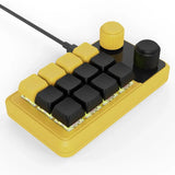 USB ro Custom Mini 12 Keys 2 Knob Programming DIY nical Keyboard Gaming Drawing Switch Portable Hot-swap Keypad